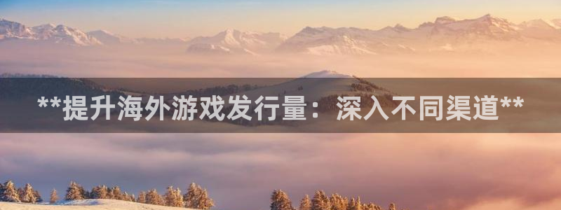 新航娱乐官网下载安卓：**提升海外游戏发行量：深入不同渠道**