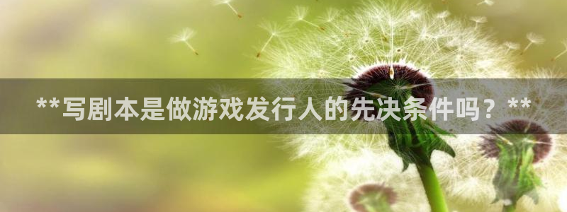 新航娱乐官网下载安卓：**写剧本是做游戏发行人的先决条件吗？**